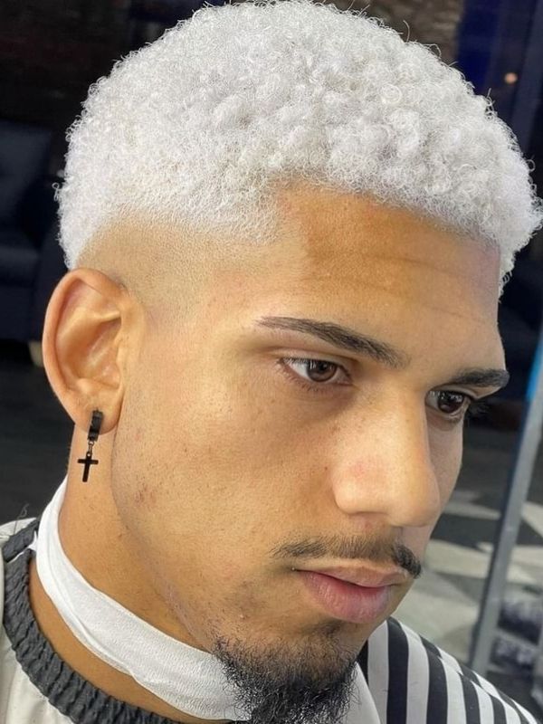 Bleached Mohawk Burst Fade