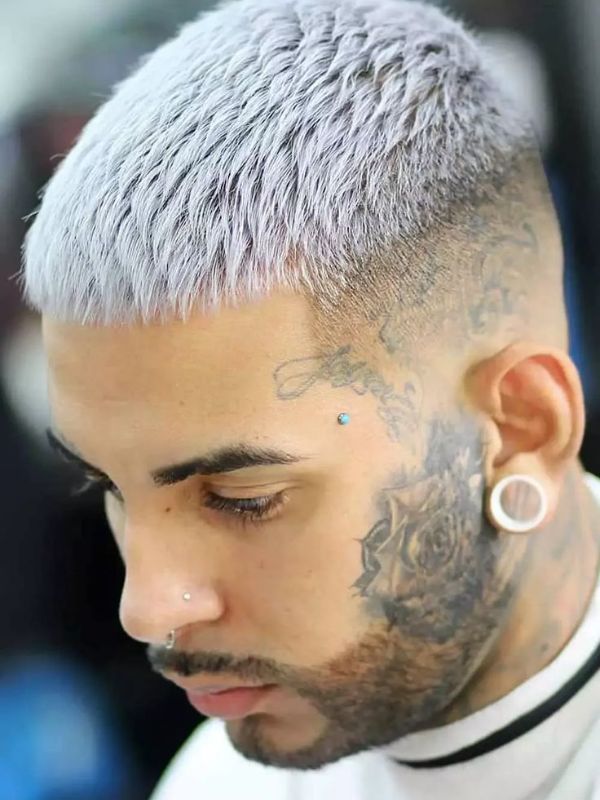 Blonde or Dyed Buzz Cut