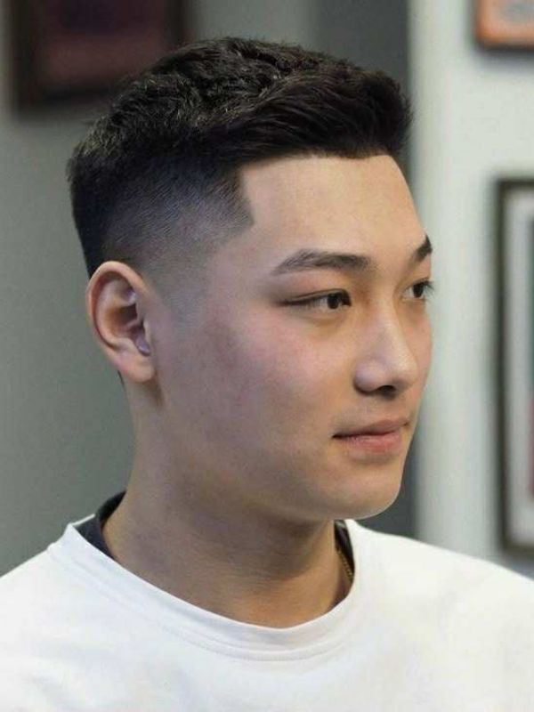 Buzz Cut for Asian Men with Receding Hairline
