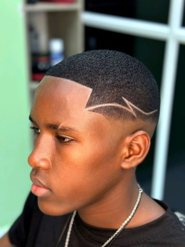 Buzz Cut with Artistic Lines