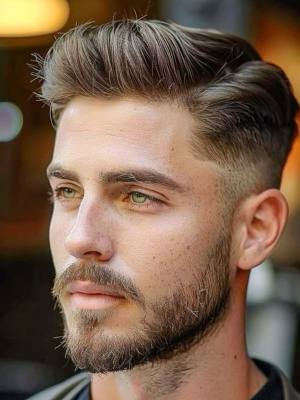 Classic Comb Over with Short Sides