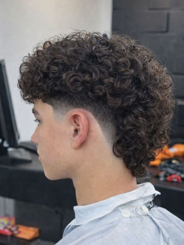 Curly Bangs Shag Style
