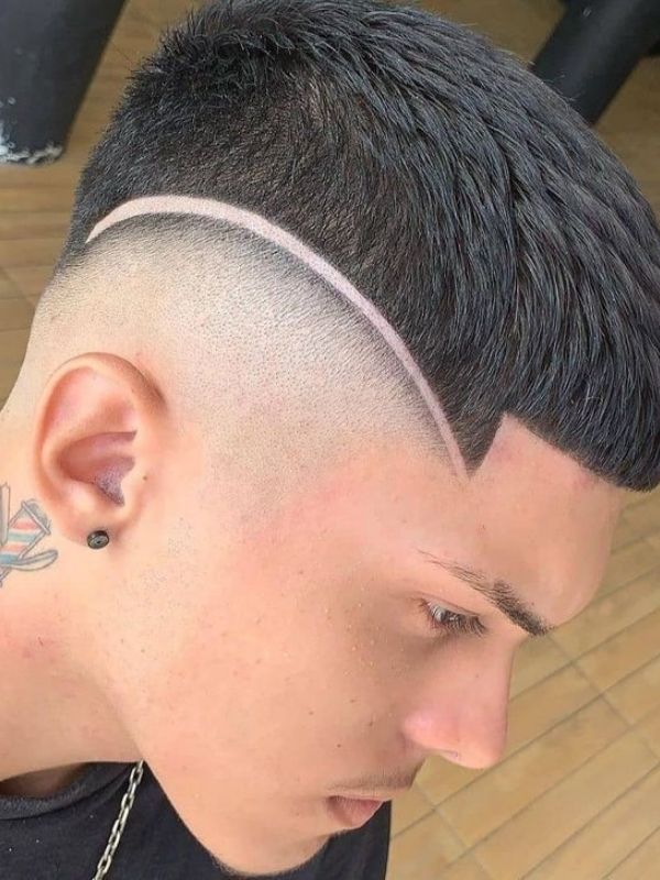 Fade with Diagonal or Shaved Lines