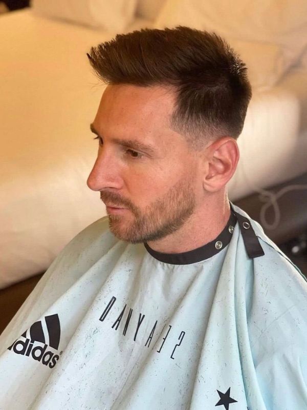 Lionel Messi – Spiky Crew Cut with Taper