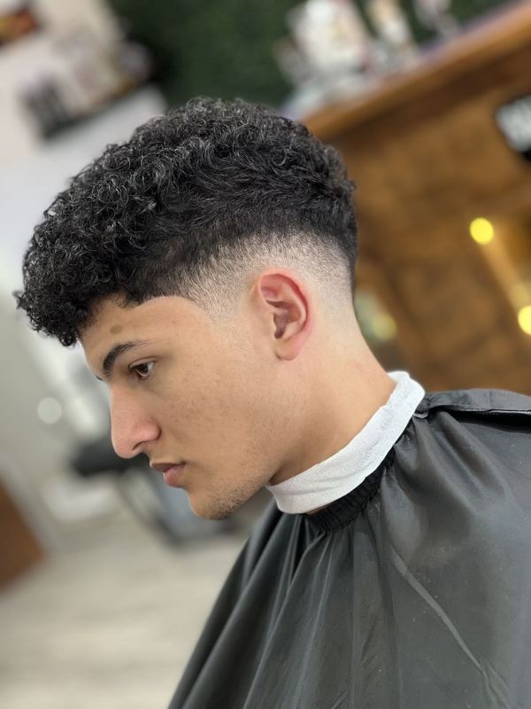 Low Temp Fade with Medium Curls 