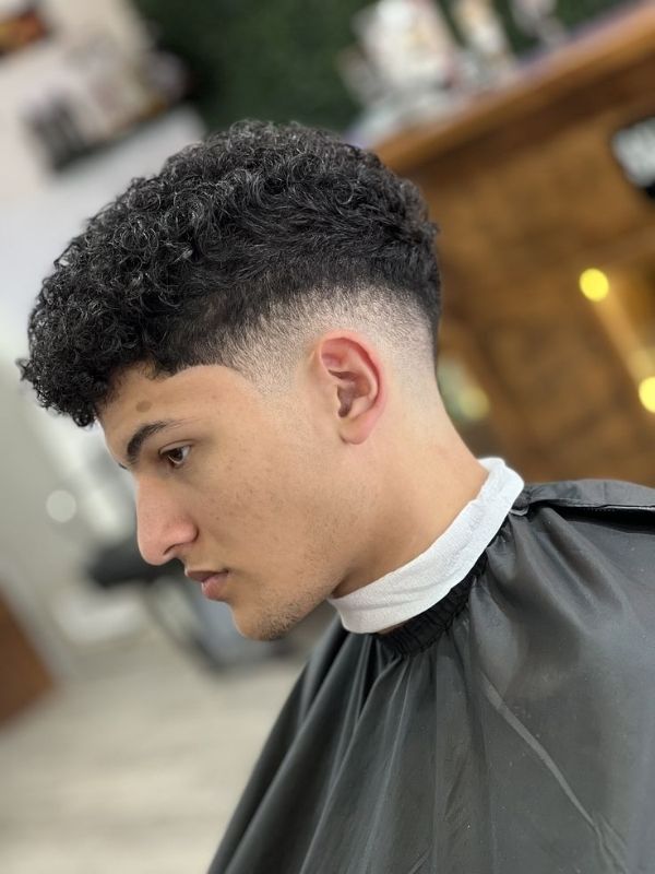 Mid Fade with Curls