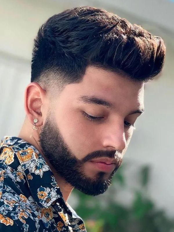 Mid Fade with Quiff