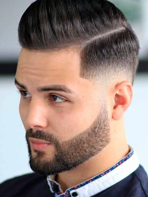 Modern Pompadour + Low Taper Fade