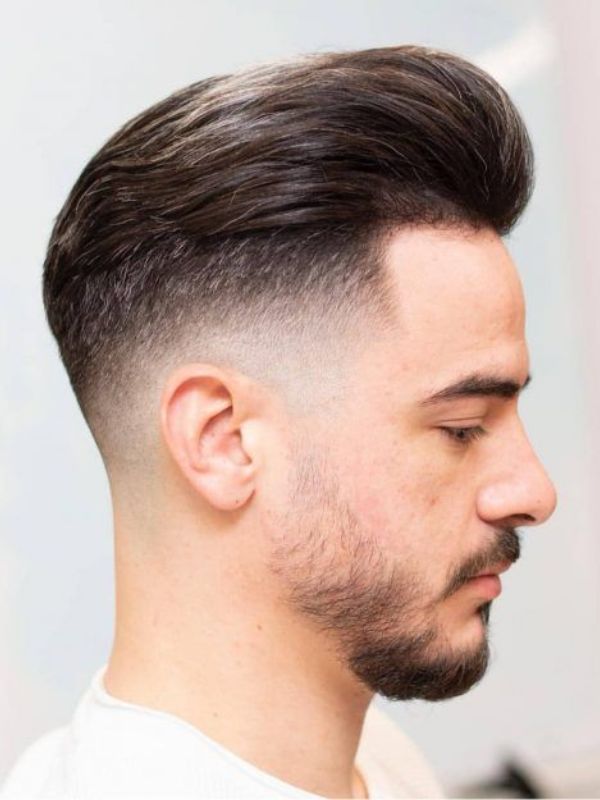 Pompadour with Low Fade