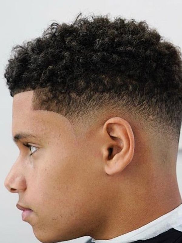 Short Temple Fade Afro