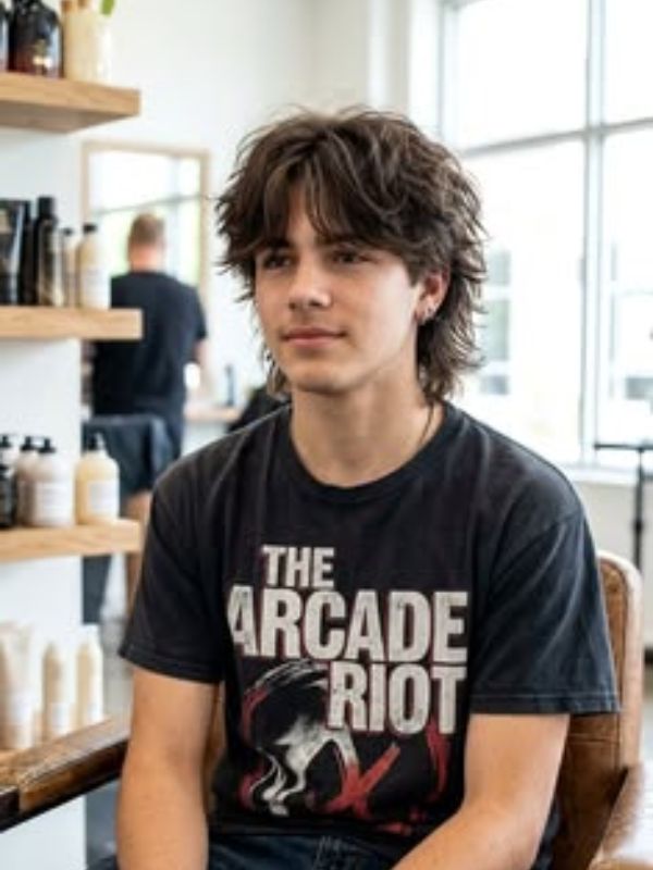 Side-Swept Wavy Shag