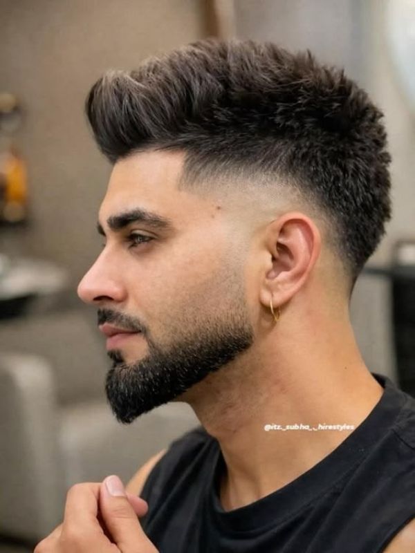 Spiky Hair with Low Fade