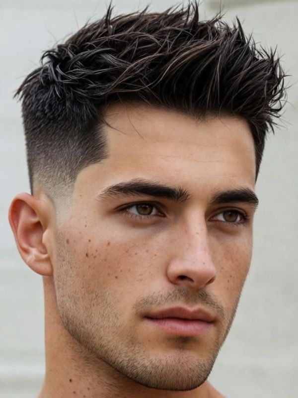 Spiky Hair with Low Taper