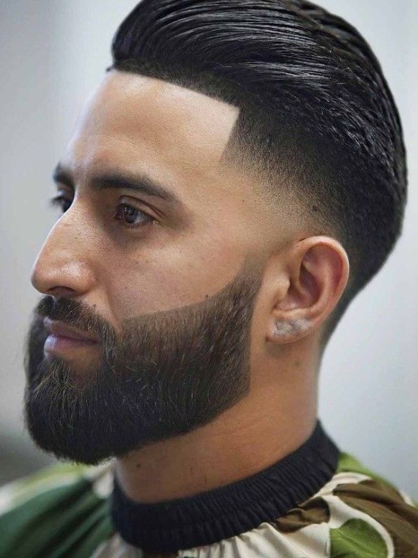 Straight Hair & Pompadour Undercut Fade