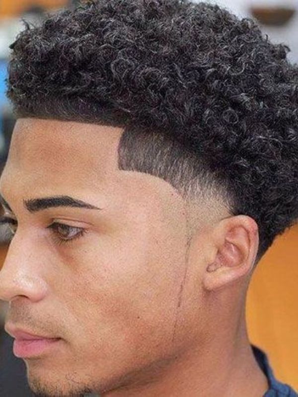 Temple Fade with Sponge Curls