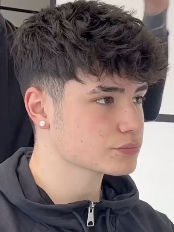 Textured Fringe or Quiff Undercut Fade