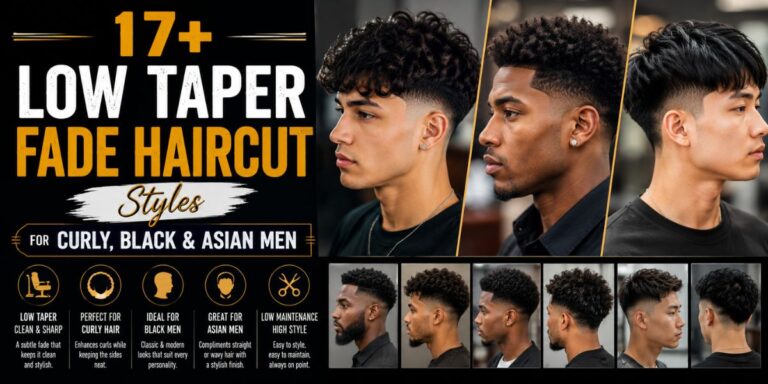17+ Low Taper Fade Haircut Styles for Curly, Black & Asian Men