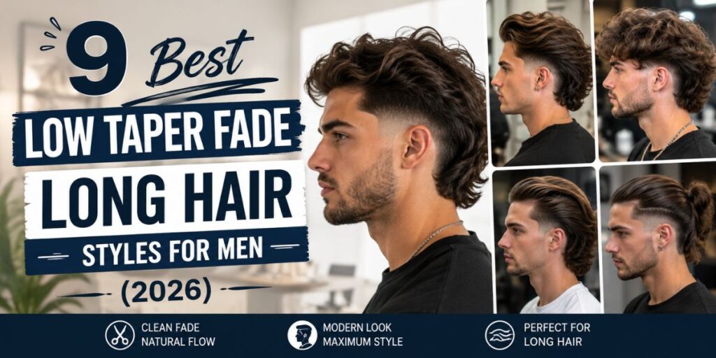 9 Best Low Taper Fade Long Hair Styles for Men (2026)