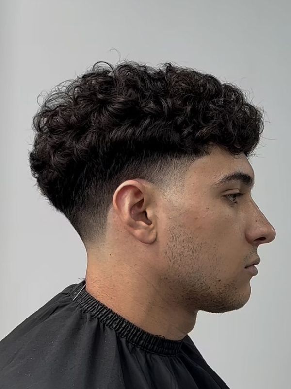 Drop fade curly hair