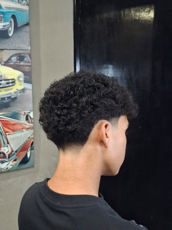 Low Taper Fade For Curly Hair