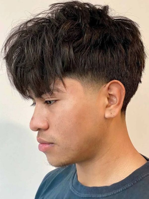 Asian Textured Fringe Low Taper