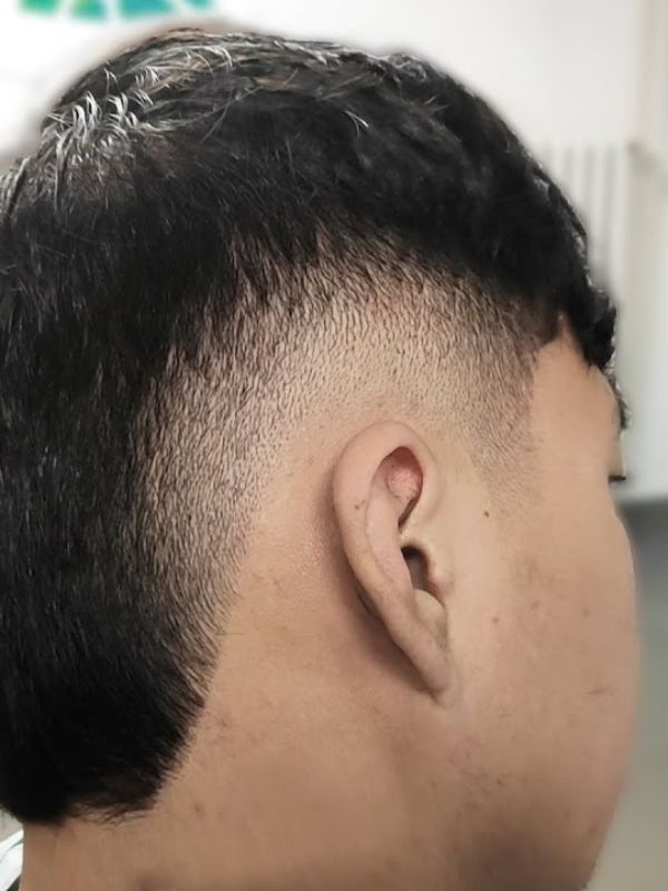 Burst Fade Mohawk for Thin Hair
