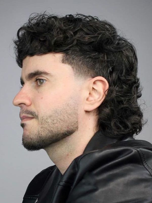 Curly Mullet Fade for Curly Hair