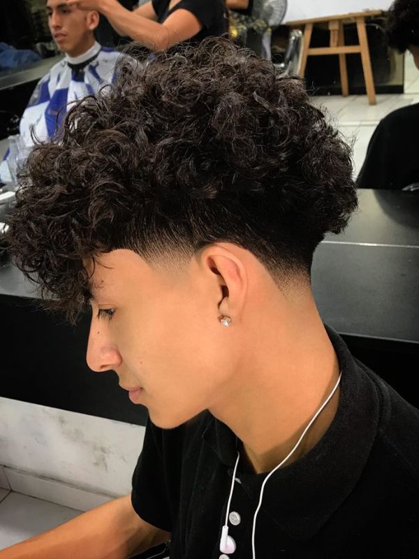 Curly Taper Fade