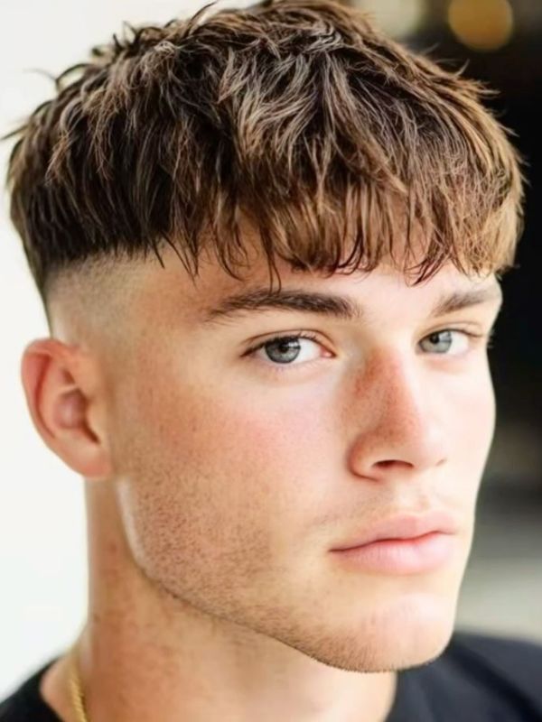 French Crop Textured Fringe with Low Taper