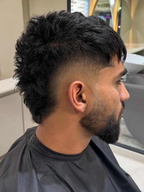 High Burst Fade Mohawk