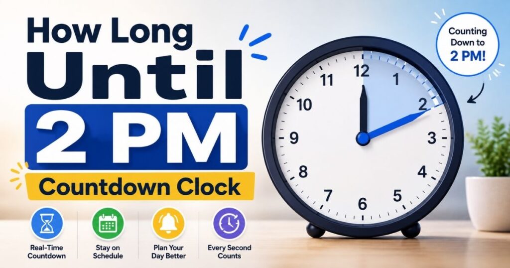 How Long Until 2 PM Countdown Clock