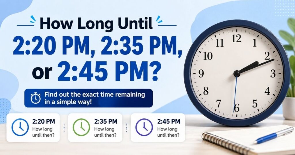 How Long Until 220 PM, 235 PM, or 245 PM