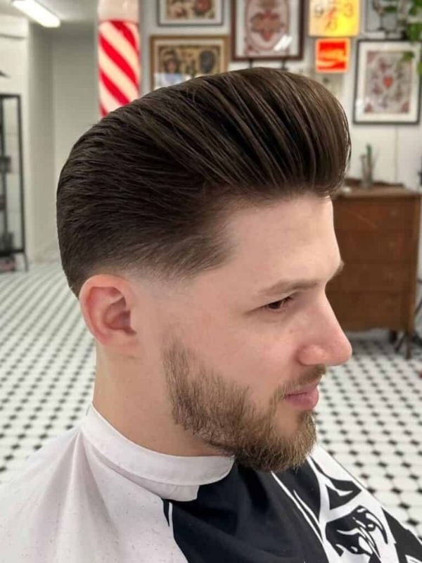 Pompadour with Low Fade
