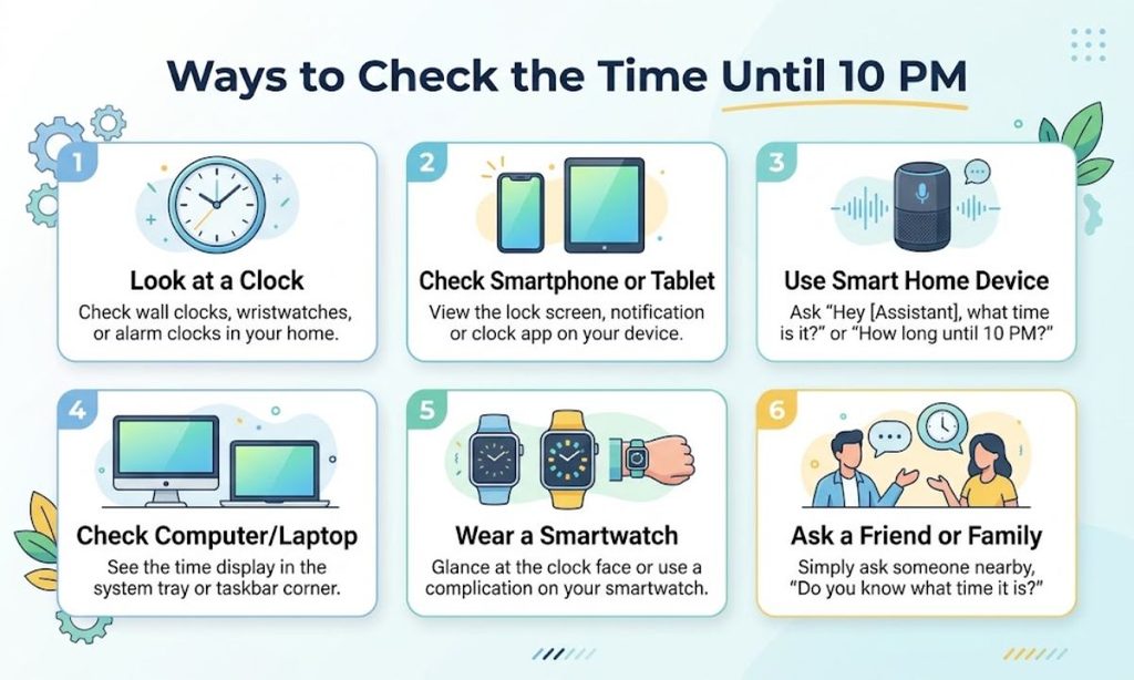 Ways to Check the Time Until 10 PM